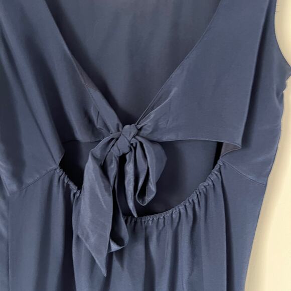 Madewell 100% Silk Lookout Bow Back Sleeveless Tank Top Blue Size XS - Picture 9 of 15